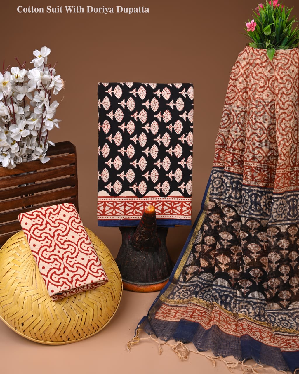 Premium Cotton Suit With Kota Doria Dupatta (BCTCOTKD50)