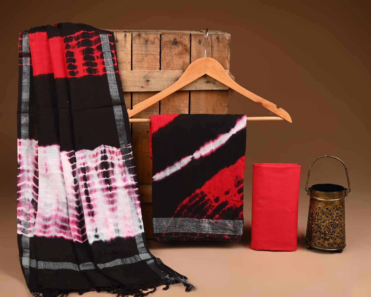 Traditional Bagru Hand Block Printed Linen Cotton Suits (BCTLSBC52)