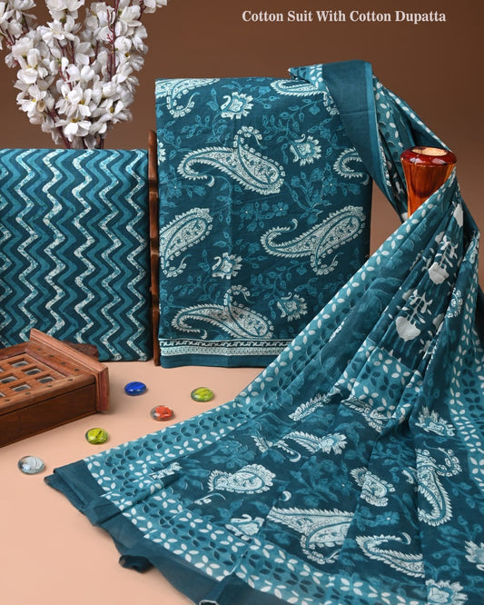 Exclusive Cotton Suit with Cotton Dupatta (BCTCOTCT98)