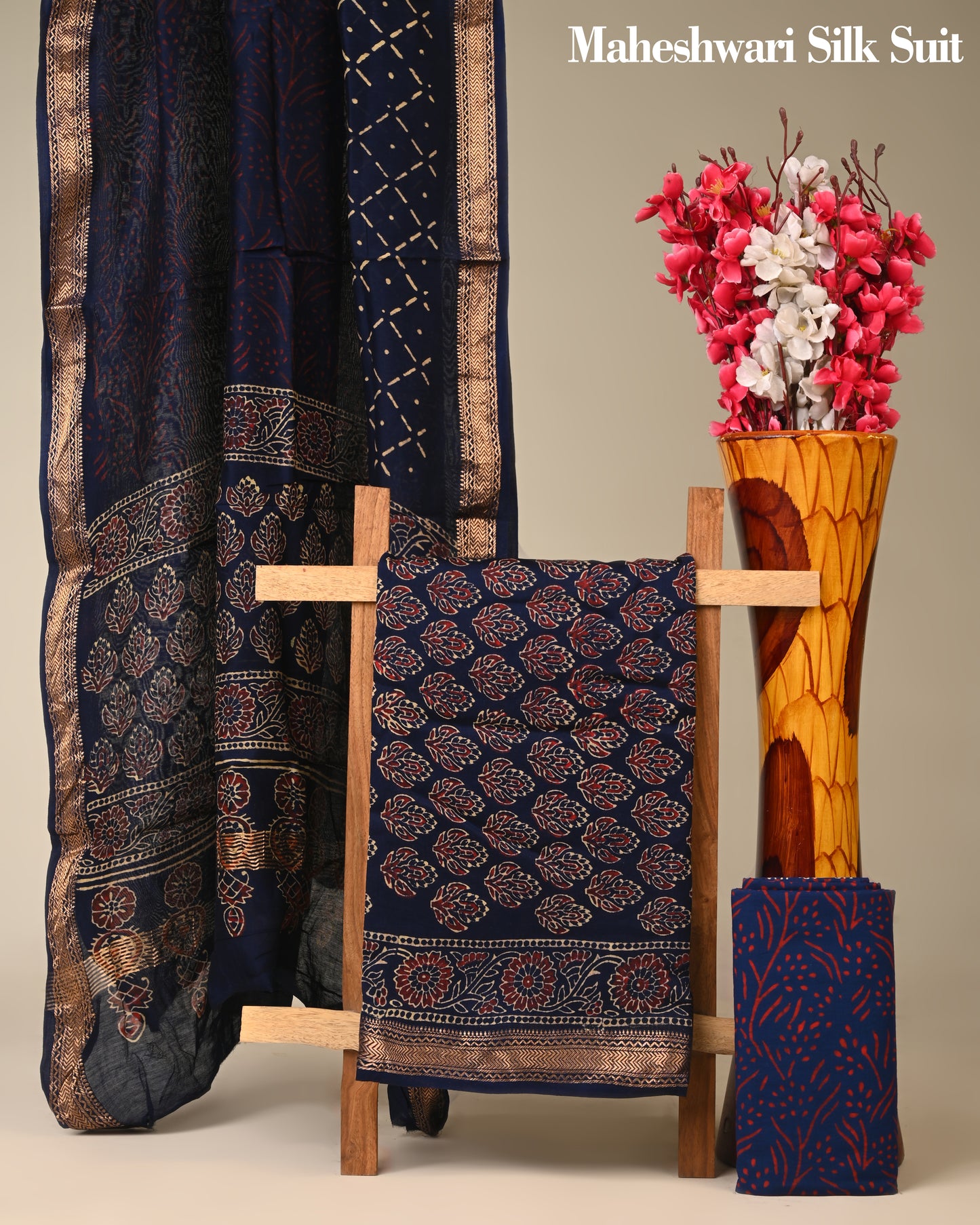 Pure Maheshwari Silk Suit (BCTMSLKSD03)