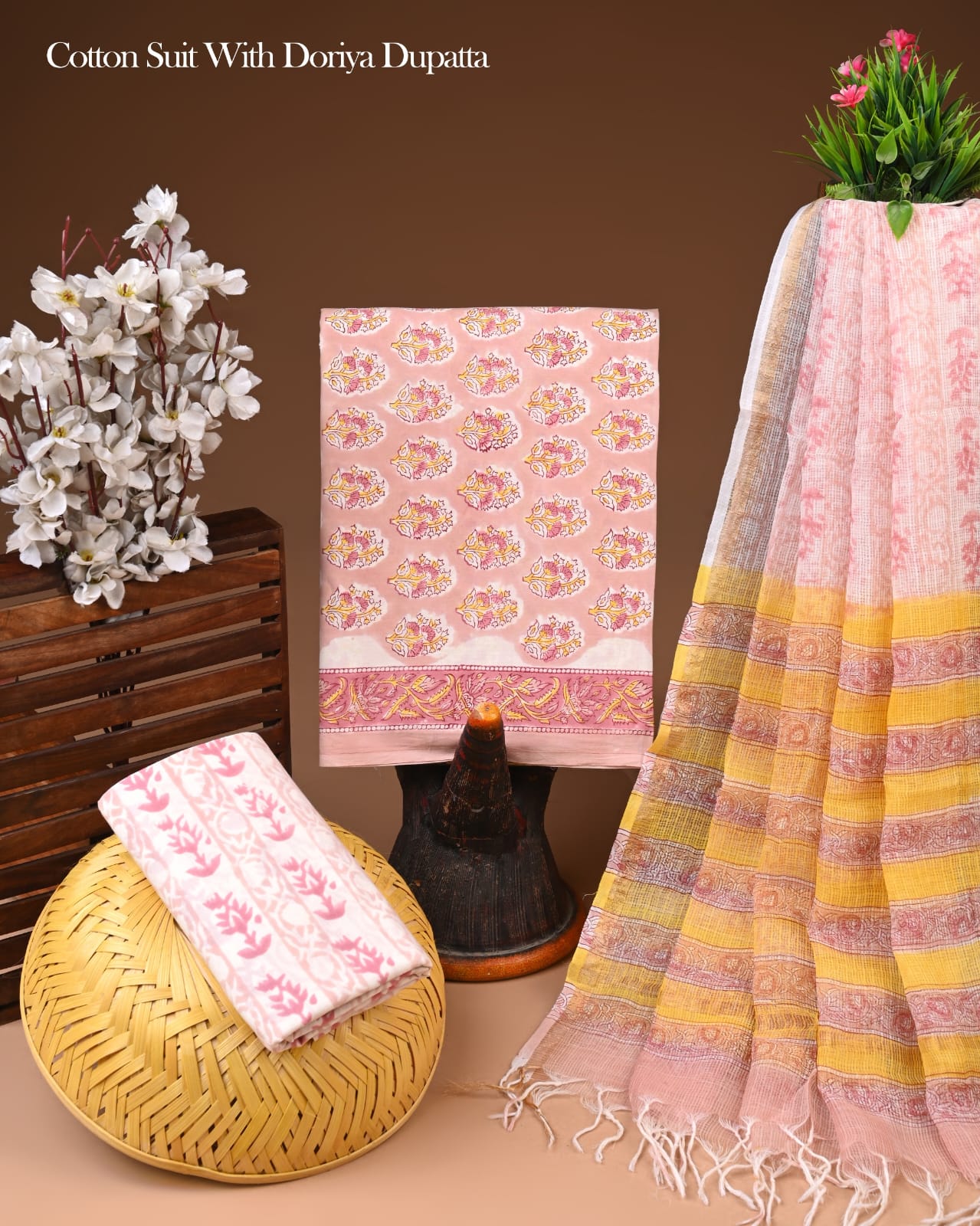 Premium Cotton Suit With Kota Doria Dupatta (BCTCOTKD24)