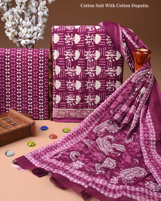 Exclusive Cotton Suit with Cotton Dupatta (BCTCOTCT102)