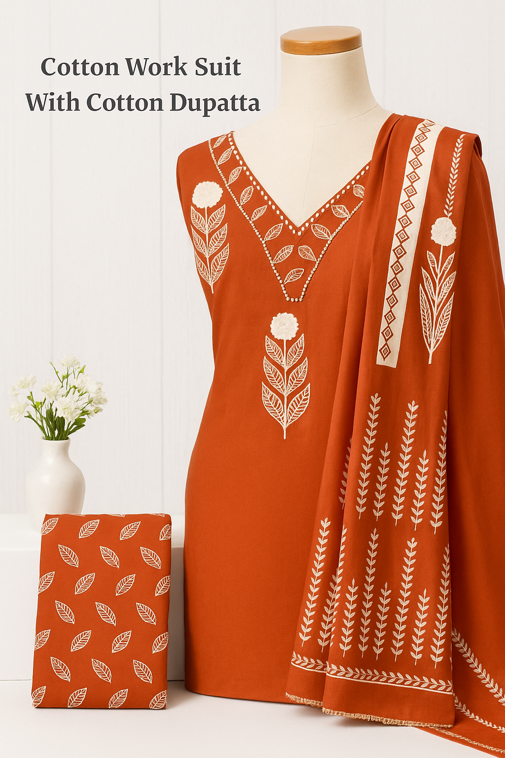 Premium Cotton Suit Gota Patti Work with Cotton Dupatta (BCTCOTCG02)