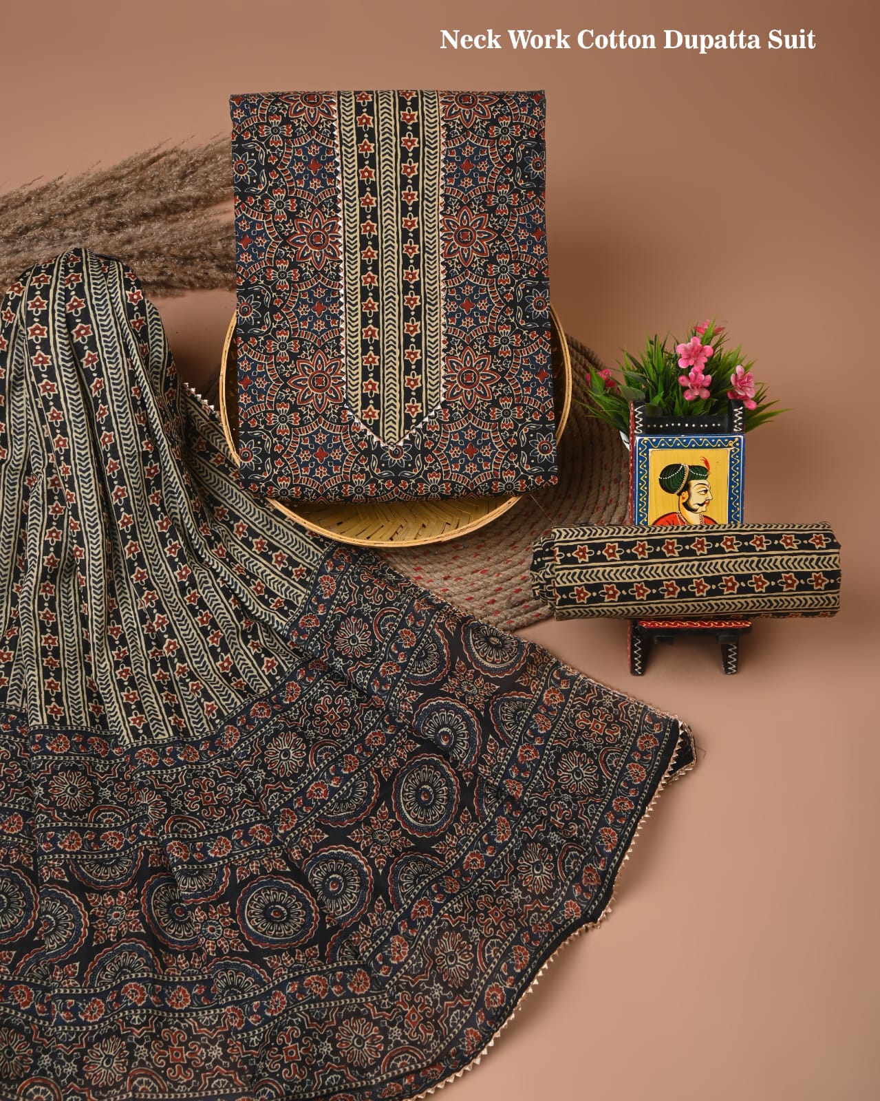 Premium Cotton Suit Gota Patti Work with Cotton Dupatta (BCTCOTCG84)
