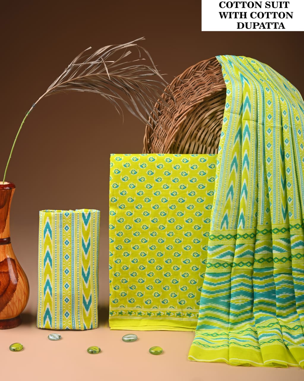 Premium Cotton Suit with Cotton Dupatta (BCTCOTCT08)