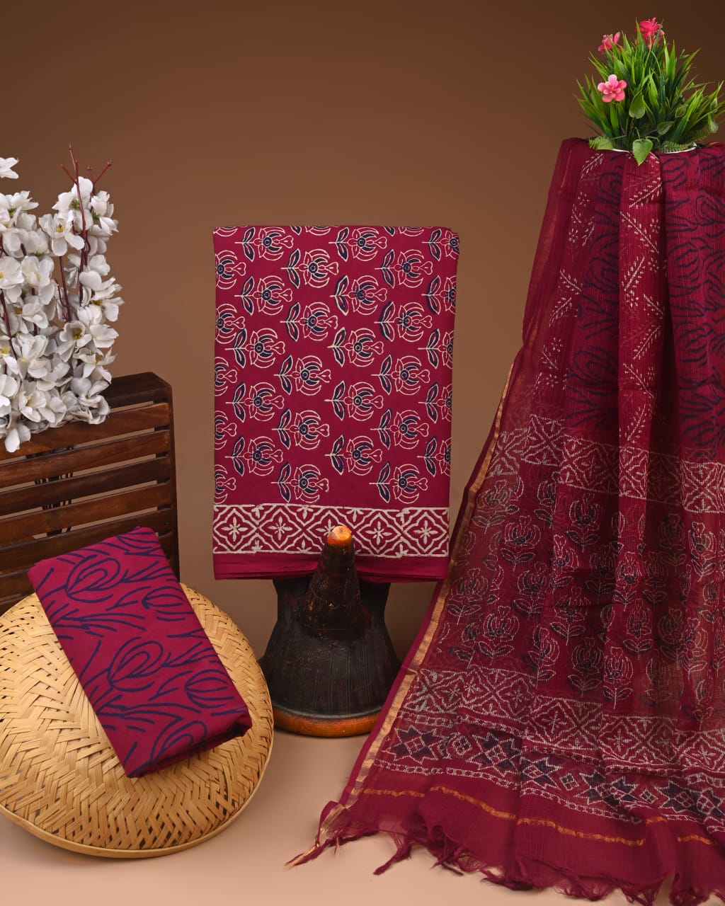 Premium Cotton Suit With Kota Doria Dupatta (BCTCOTKD20)