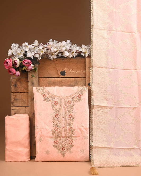 Royal Jacquard Heavy Work Suit – Cosmo, Tissue & Upada Fabric (BCTJS04)