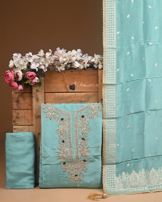 Royal Jacquard Heavy Work Suit – Cosmo, Tissue & Upada Fabric (BCTJS06)