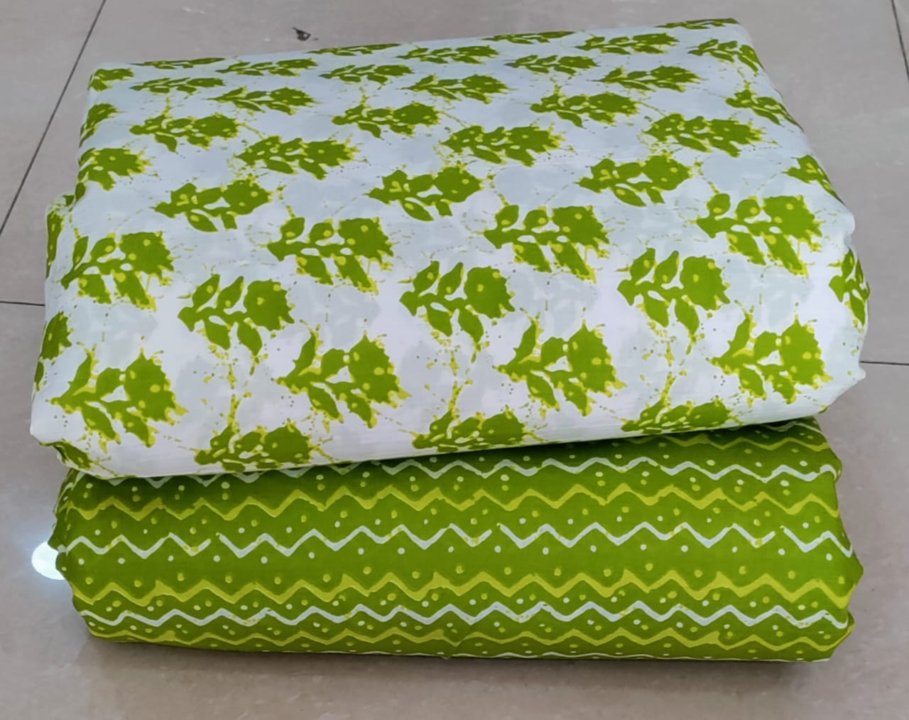 Premium Hand Block Printed Cotton Suit Top And Bottom Set (BCTTB18)