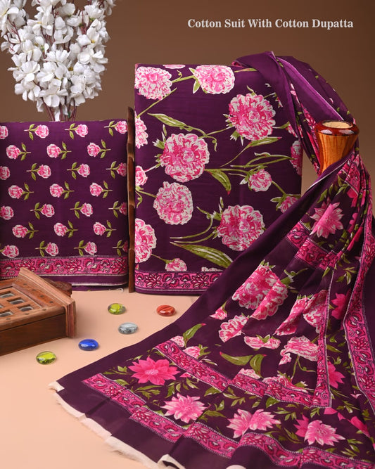 Exclusive Cotton Suit with Cotton Dupatta (BCTCOTCT41)