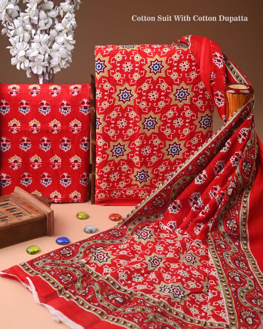 Exclusive Cotton Suit with Cotton Dupatta (BCTCOTCT39)