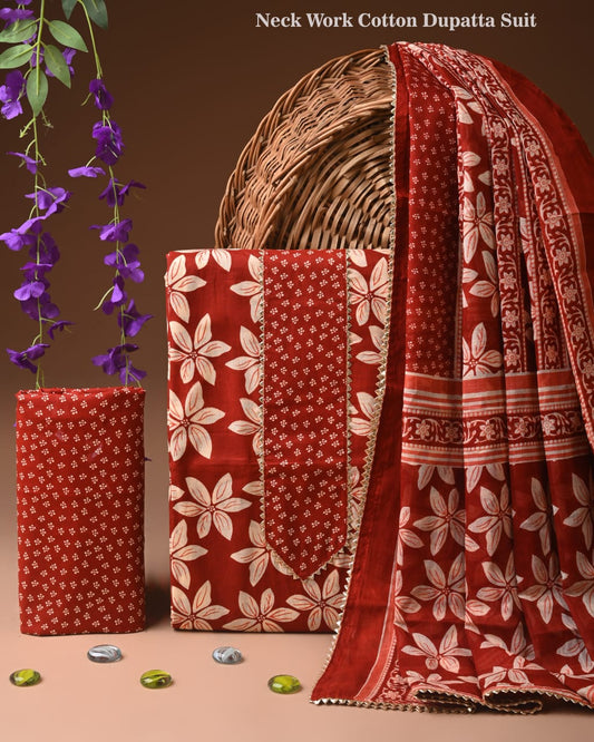 Premium Cotton Suit Gota Patti Work with Cotton Dupatta (BCTCOTCG03)