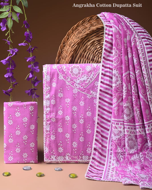 Premium Cotton Suit Gota Patti Work with Cotton Dupatta (BCTCOTCG08)