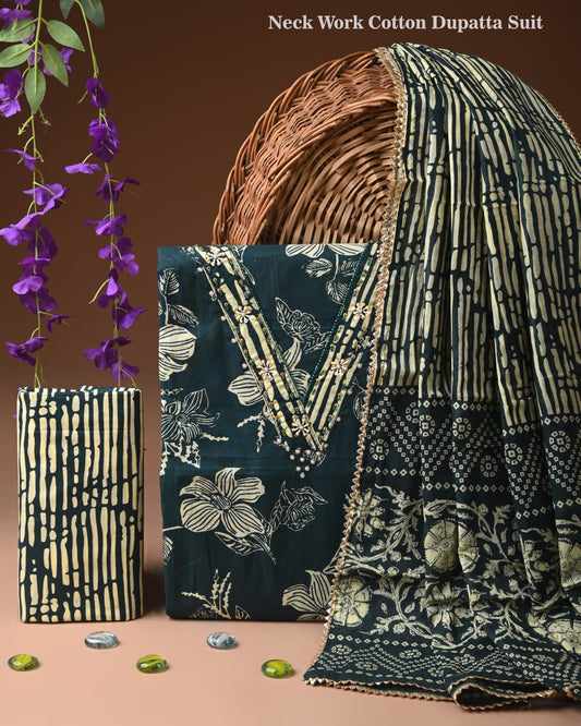 Premium Cotton Suit Gota Patti Work with Cotton Dupatta (BCTCOTCG11)