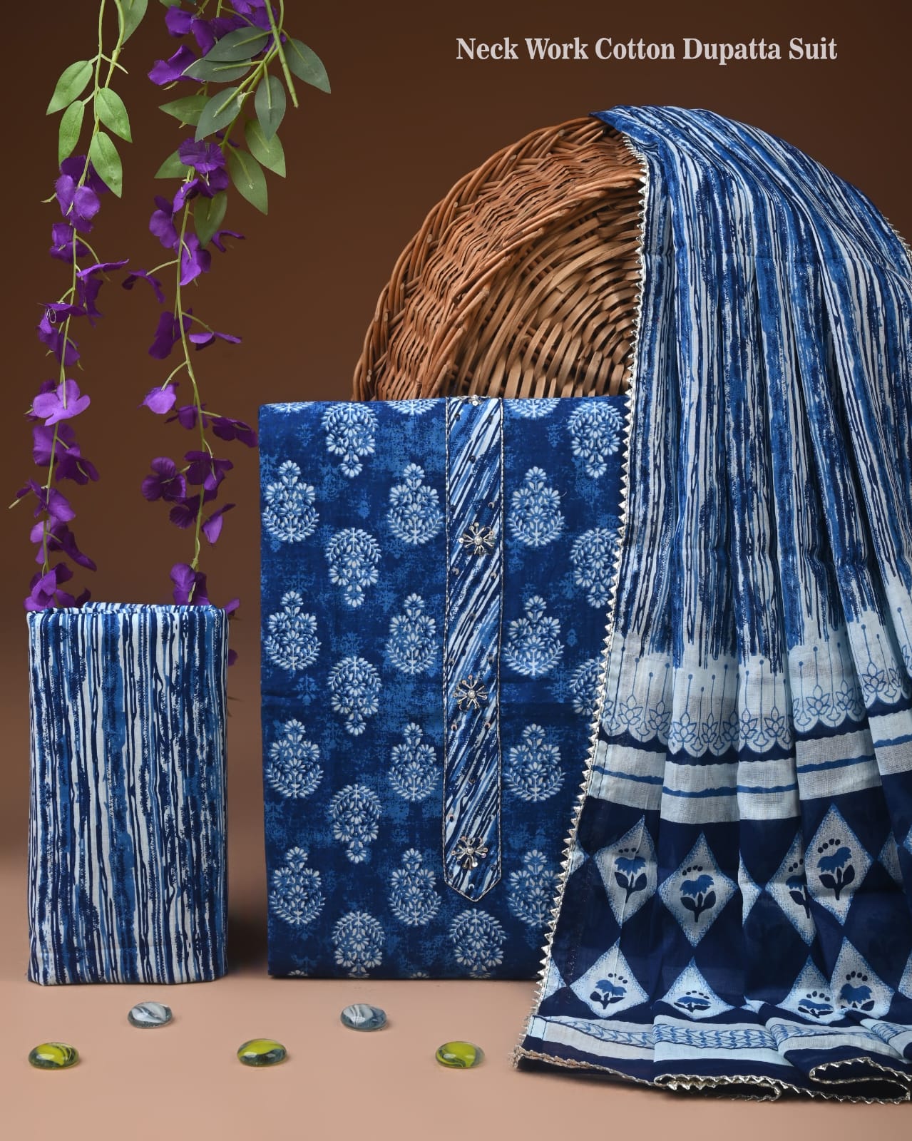 Premium Cotton Suit Gota Patti Work with Cotton Dupatta (BCTCOTCG12)