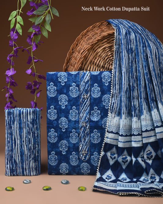 Premium Cotton Suit Gota Patti Work with Cotton Dupatta (BCTCOTCG12)