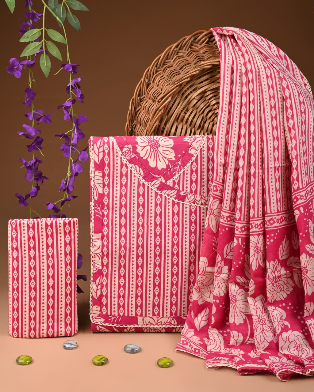 Premium Cotton Suit Gota Patti Work with Cotton Dupatta (BCTCOTCG16)