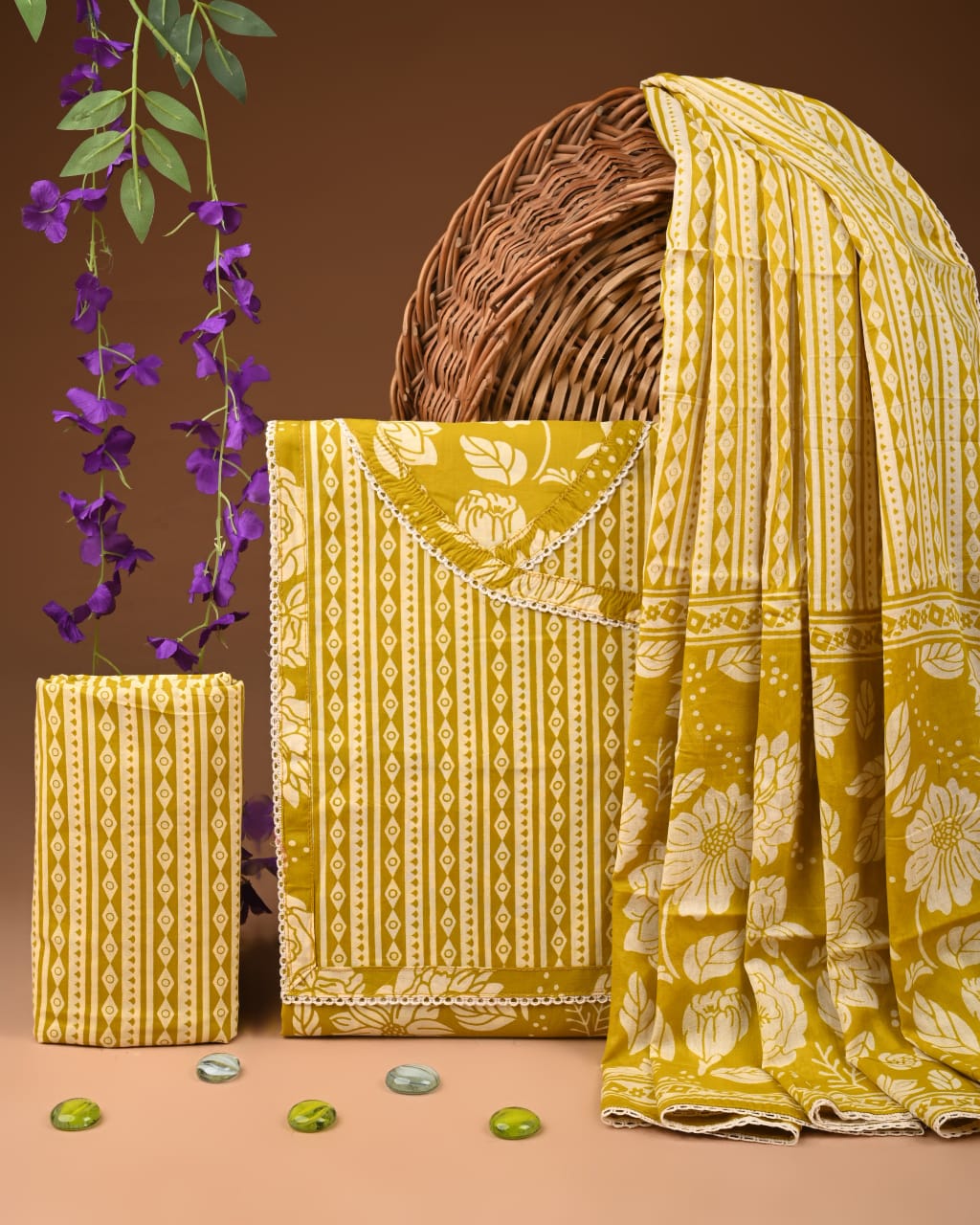 Premium Cotton Suit Gota Patti Work with Cotton Dupatta (BCTCOTCG17)