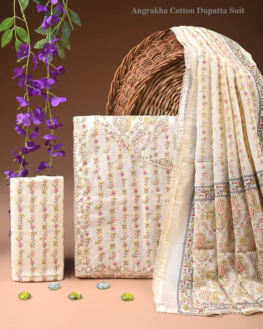 Premium Cotton Suit Gota Patti Work with Cotton Dupatta (BCTCOTCG45)