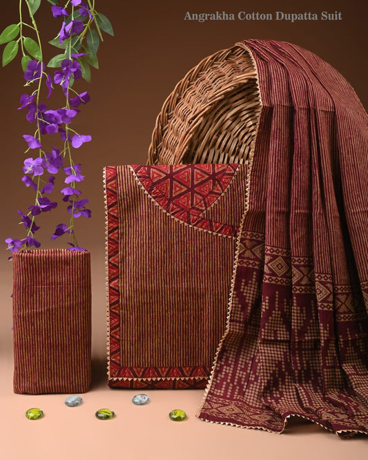 Premium Cotton Suit Gota Patti Work with Cotton Dupatta (BCTCOTCG46)