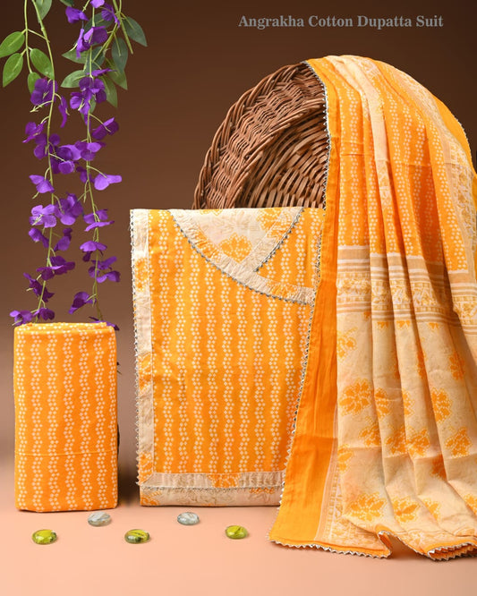 Premium Cotton Suit Gota Patti Work with Cotton Dupatta (BCTCOTCG51)