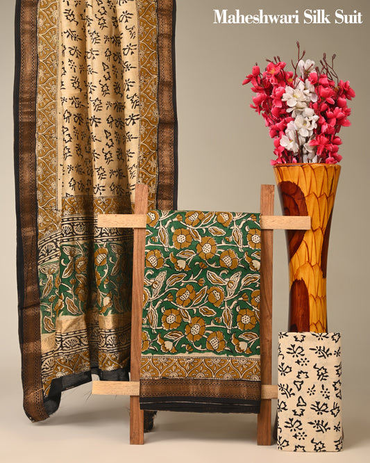 Pure Maheshwari Silk Suit (BCTMSLKSD10)