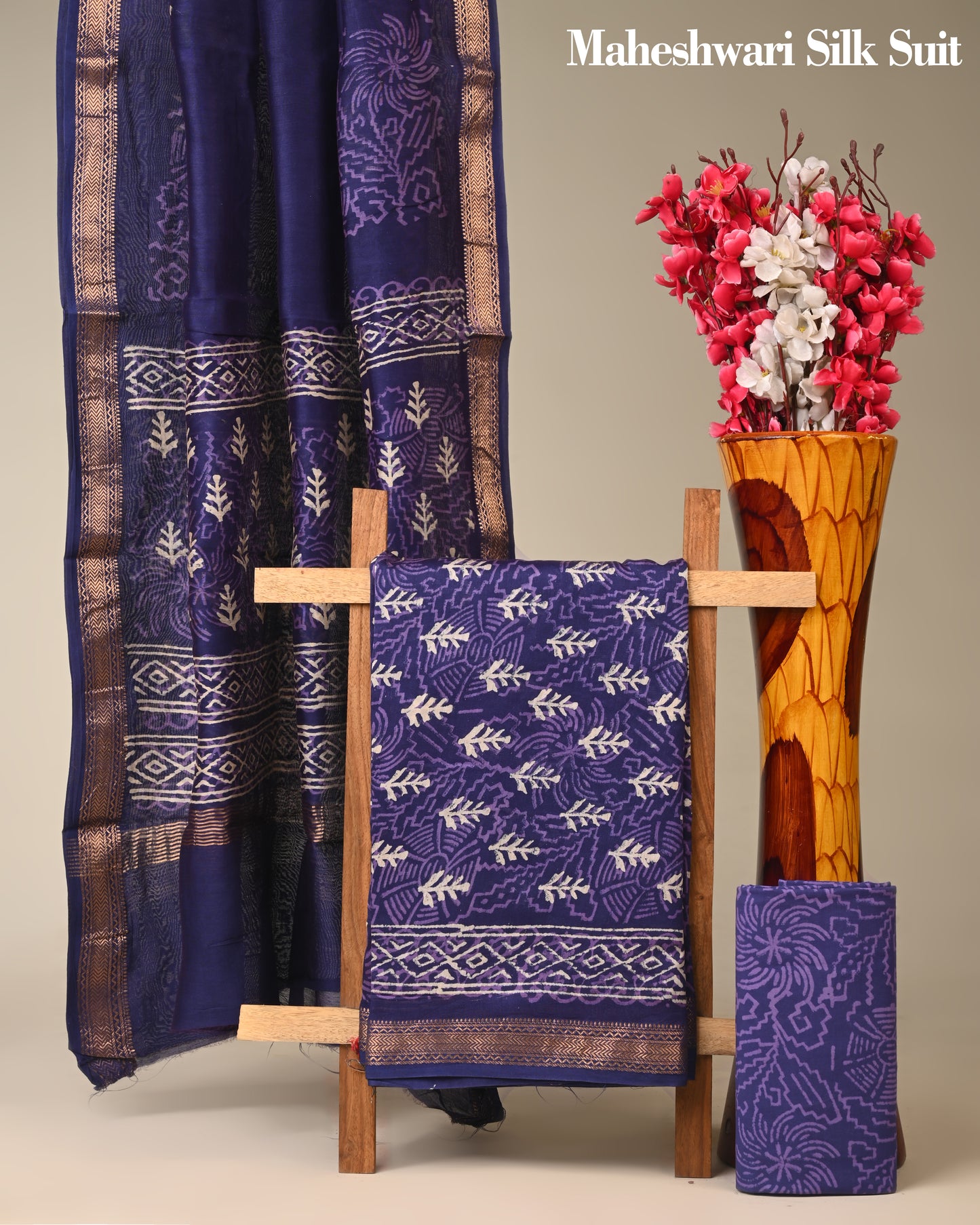 Pure Maheshwari Silk Suit (BCTMSLKSD12)