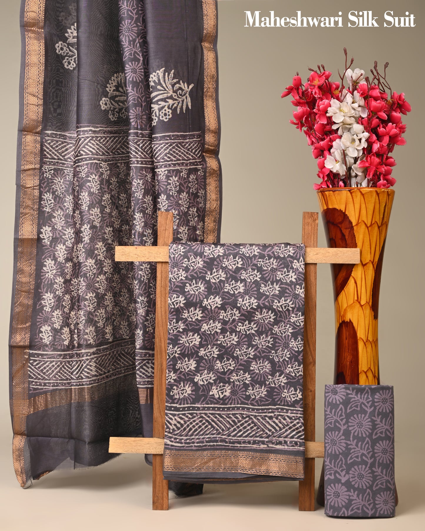 Pure Maheshwari Silk Suit (BCTMSLKSD13)