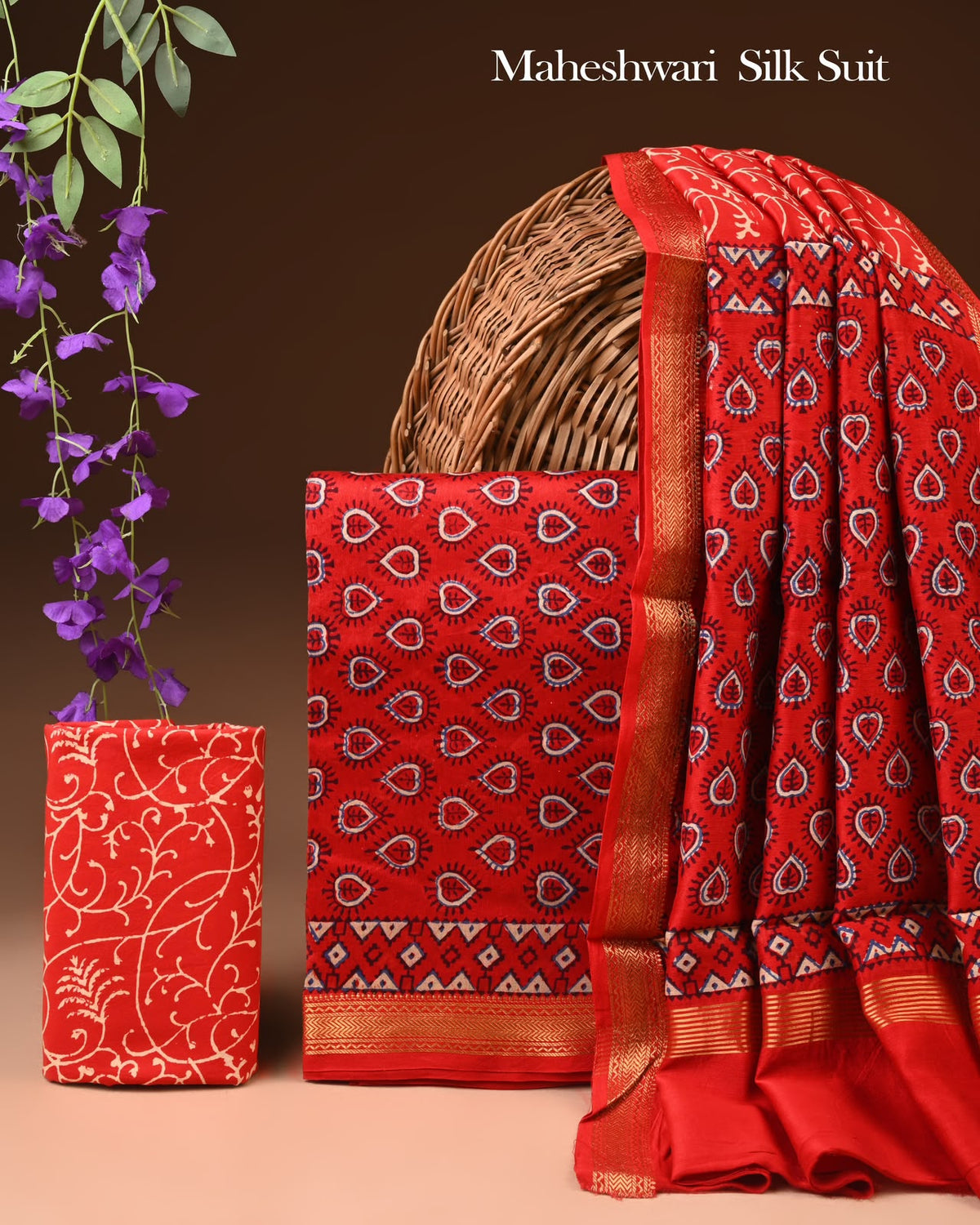 Pure Maheshwari Silk Suit (BCTMSLKSD14)
