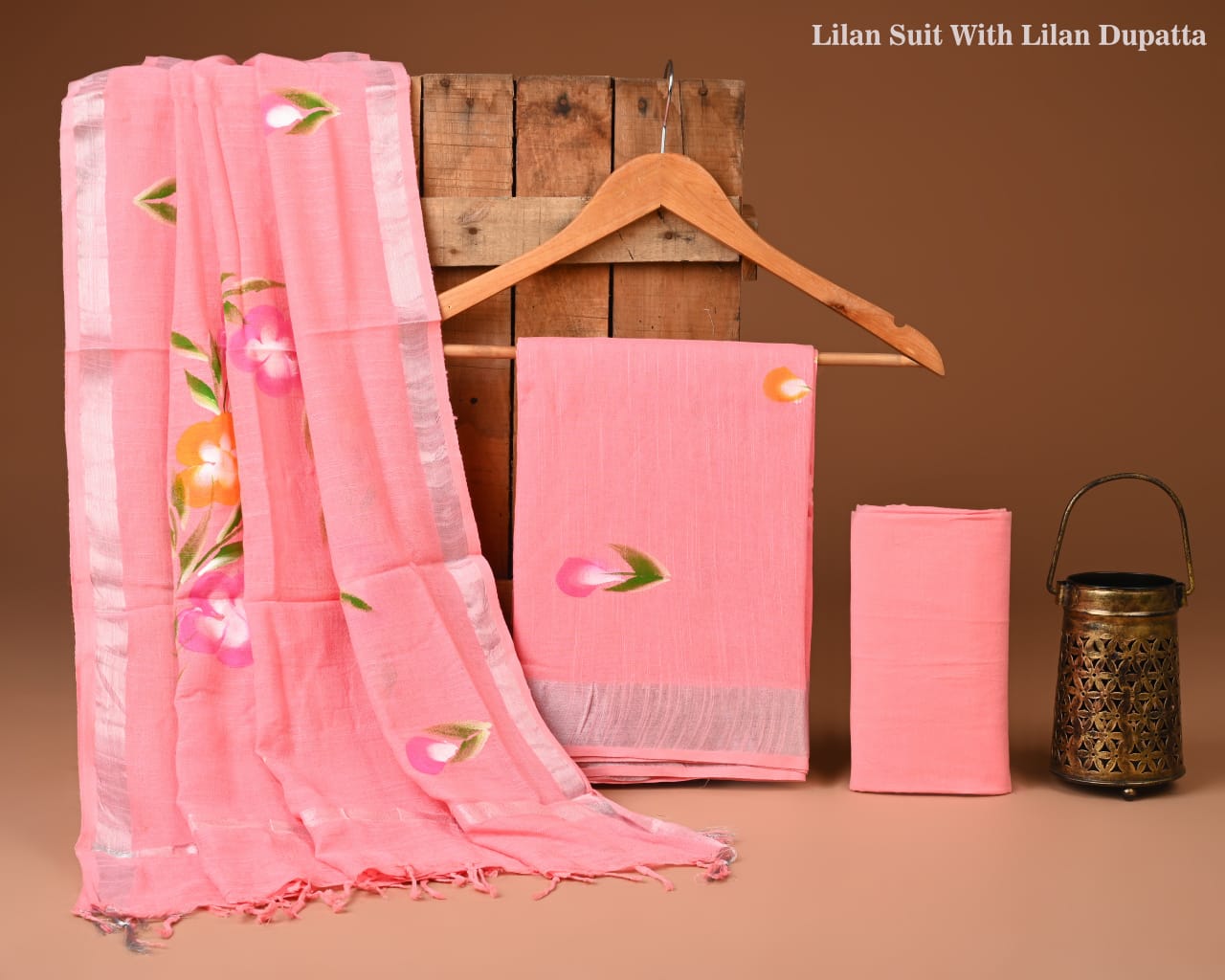 Traditional Bagru Hand Block Printed Linen Cotton Suits (BCTLSBC44)