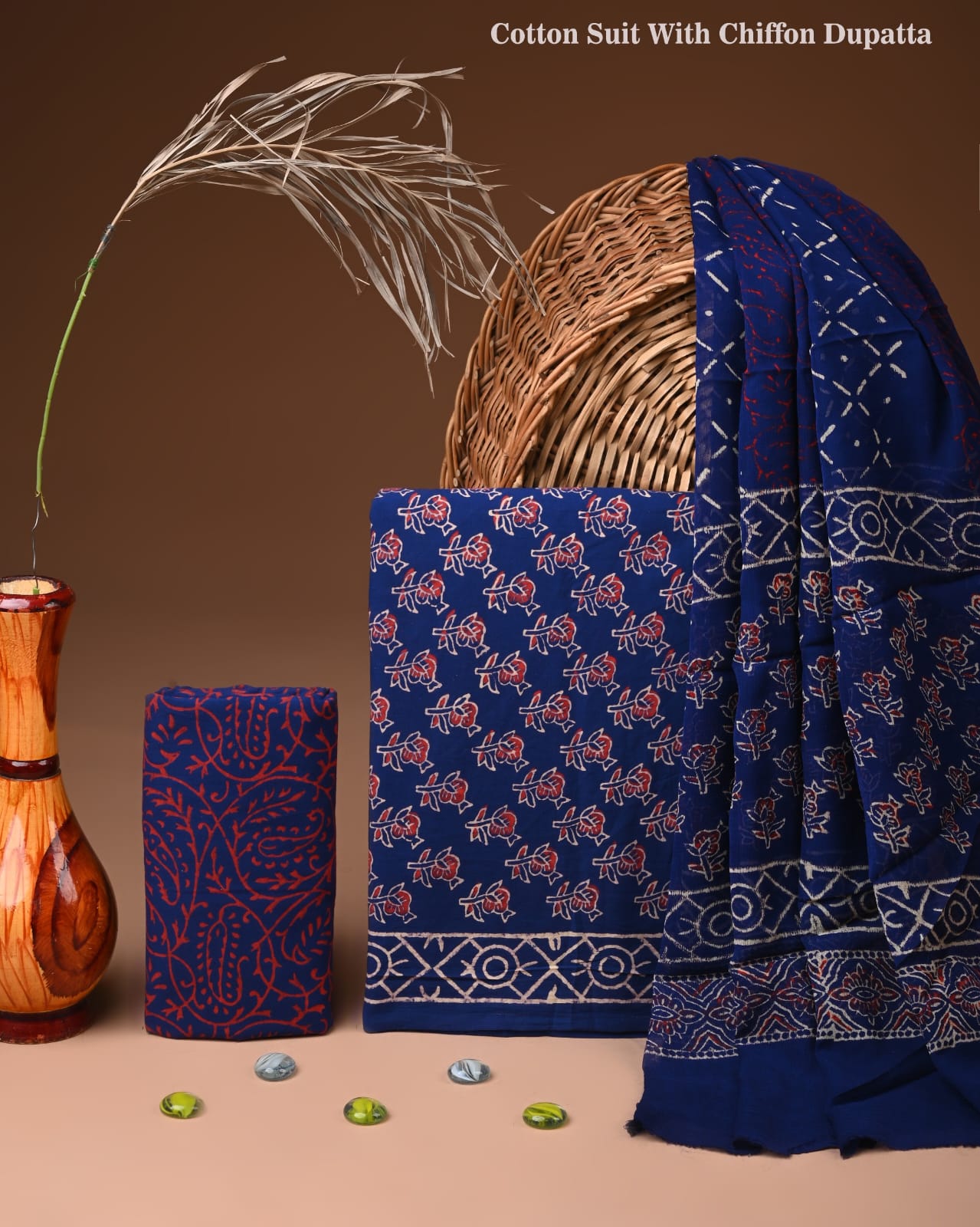 Premium Cotton Suit with Chiffon Dupatta (BCTCOTCF16)