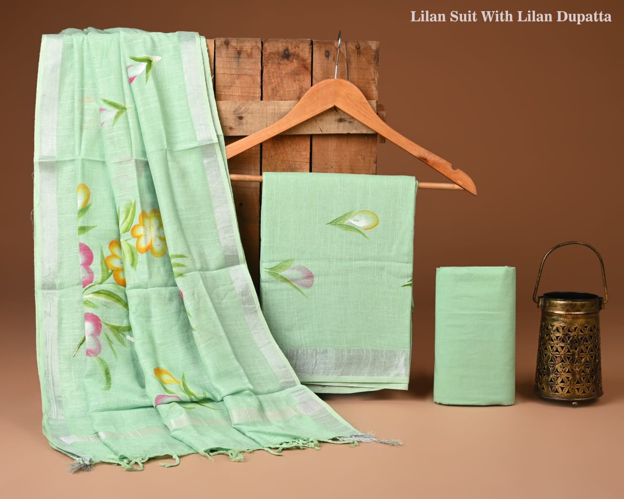 Bagru Hand Block Printed Linen Cotton Suits (BCTLSBC05)