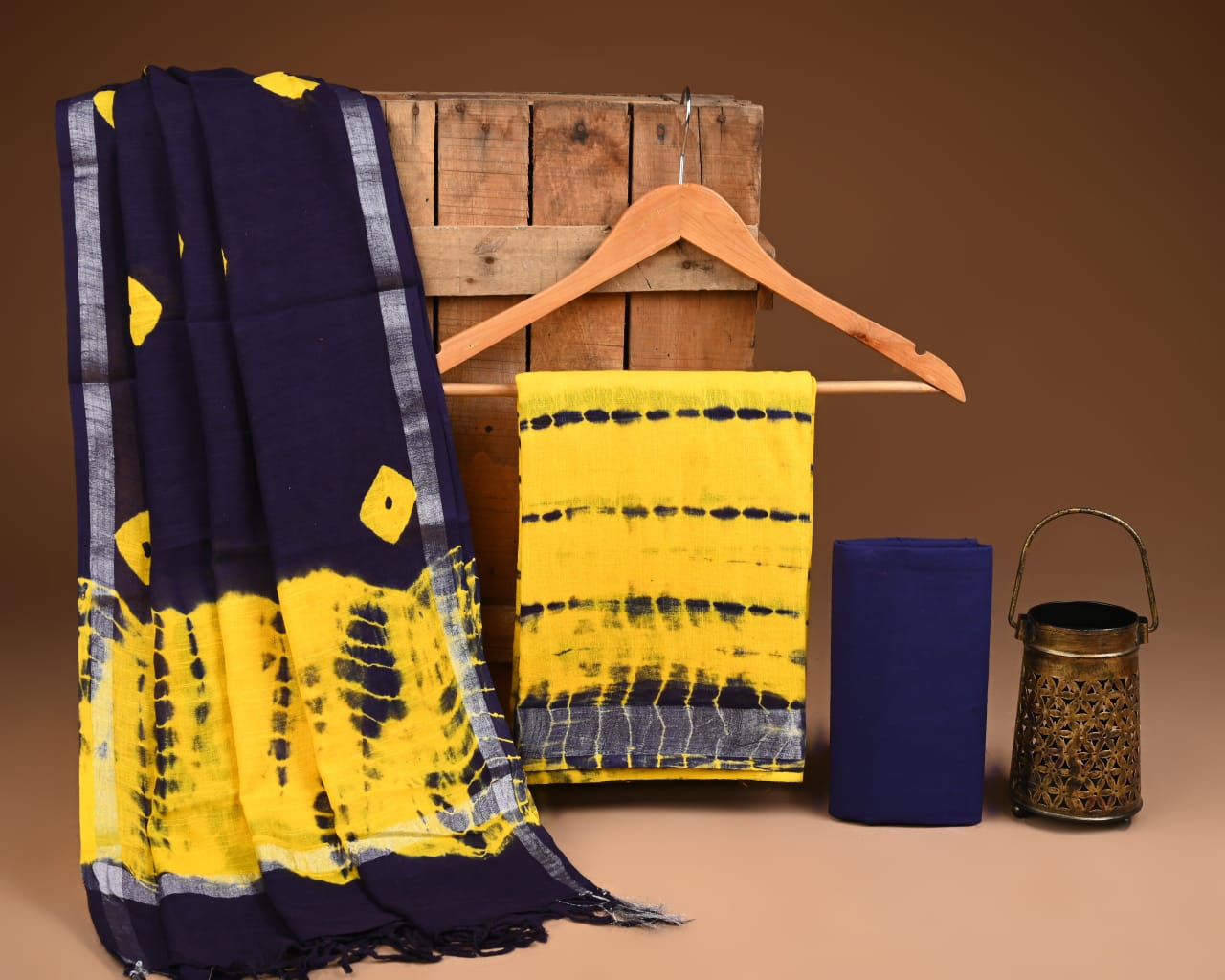 Traditional Bagru Hand Block Printed Linen Cotton Suits (BCTLSBC50)