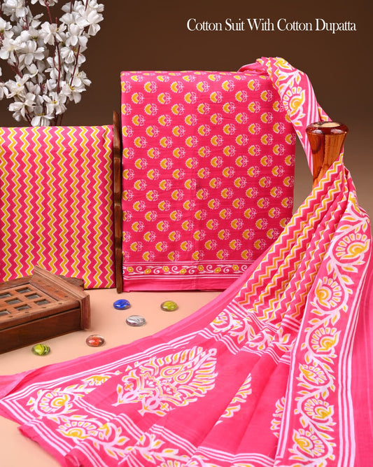 Exclusive Cotton Suit with Cotton Dupatta (BCTCOTCT48)