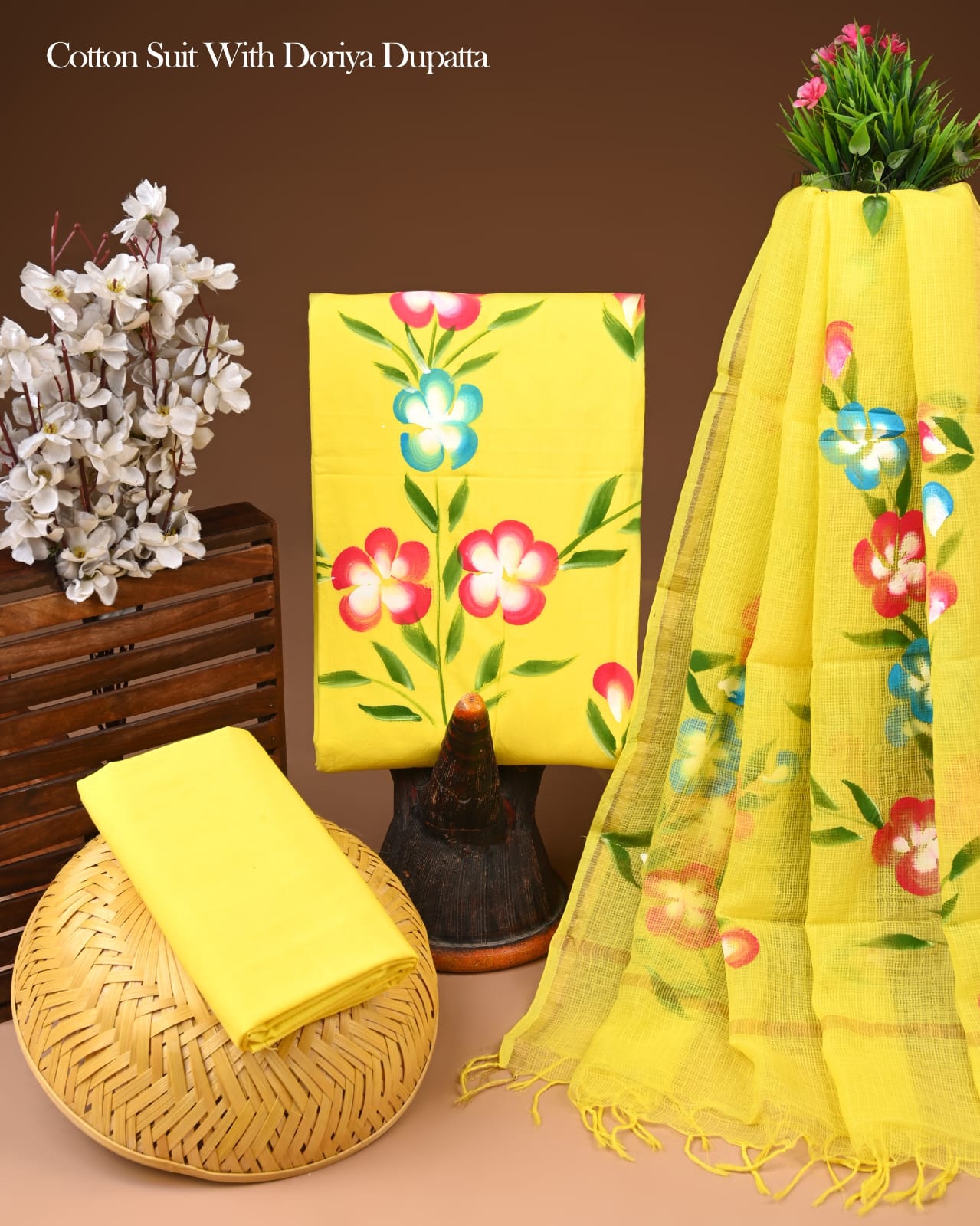 Premium Cotton Suit With Kota Doria Dupatta (BCTCOTKD21)