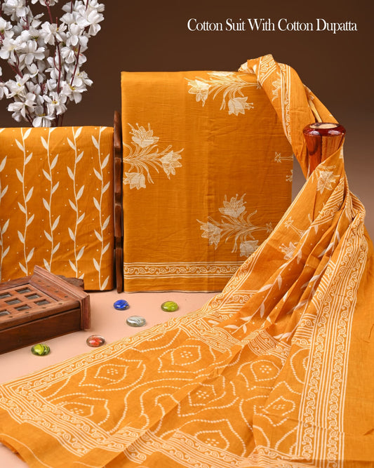 Exclusive Cotton Suit with Cotton Dupatta (BCTCOTCT52)