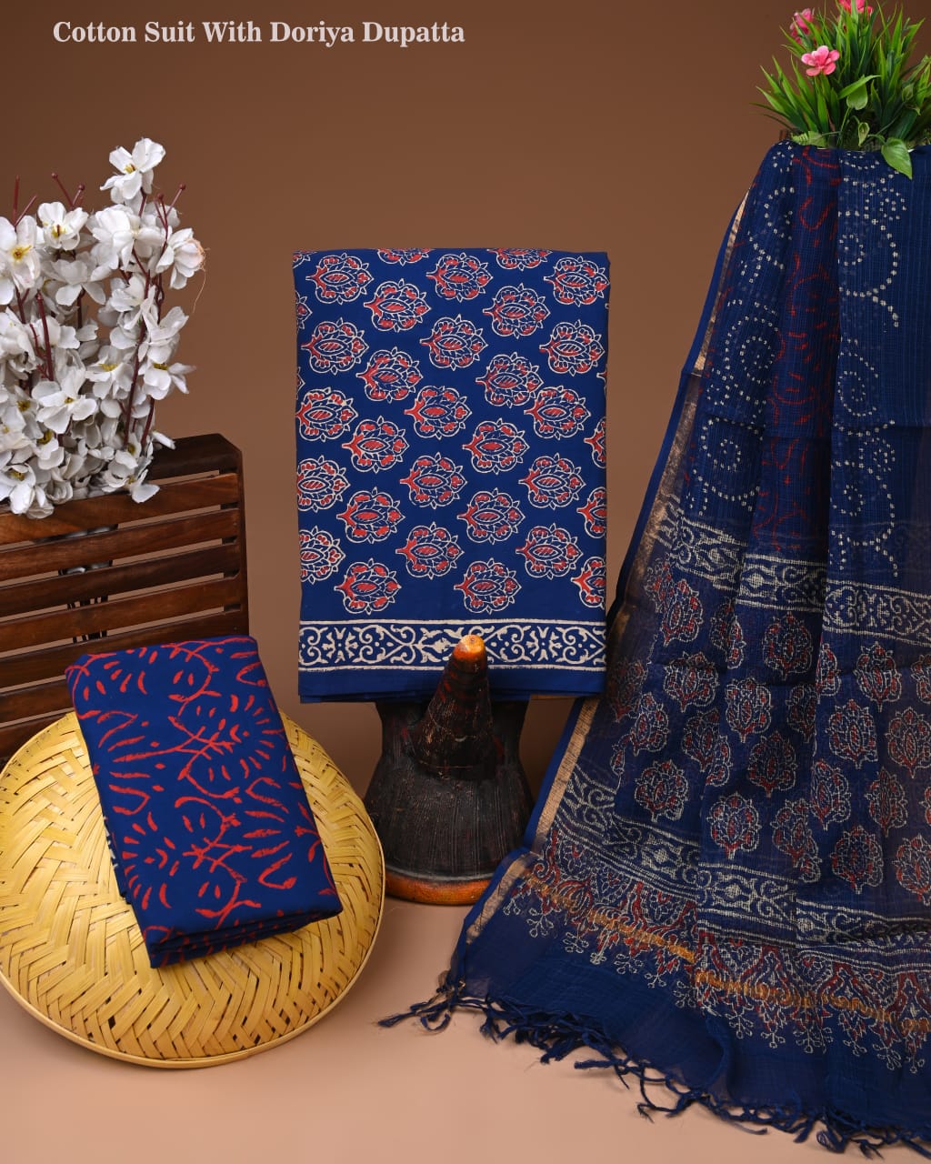 Premium Cotton Suit With Kota Doria Dupatta (BCTCOTKD35)