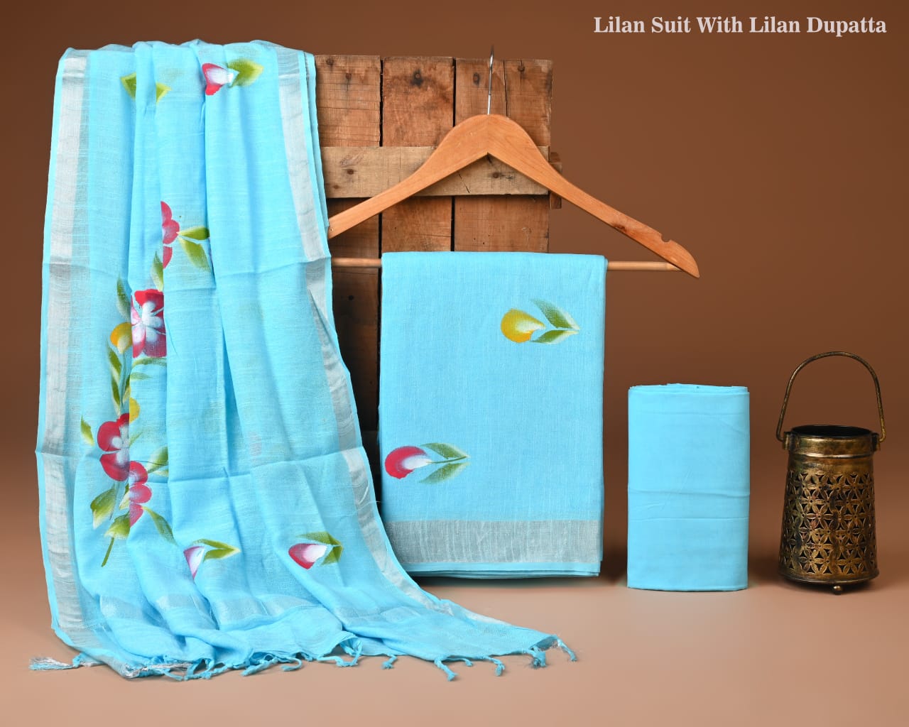 Traditional Bagru Hand Block Printed Linen Cotton Suits (BCTLSBC21)