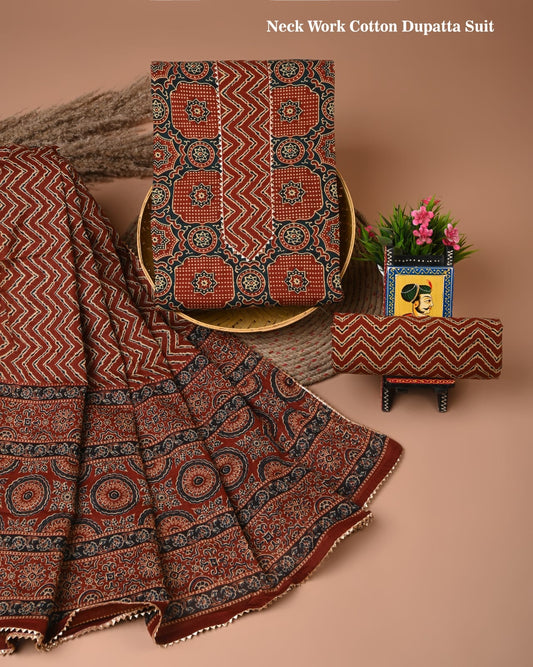 Premium Cotton Suit Gota Patti Work with Cotton Dupatta (BCTCOTCG59)