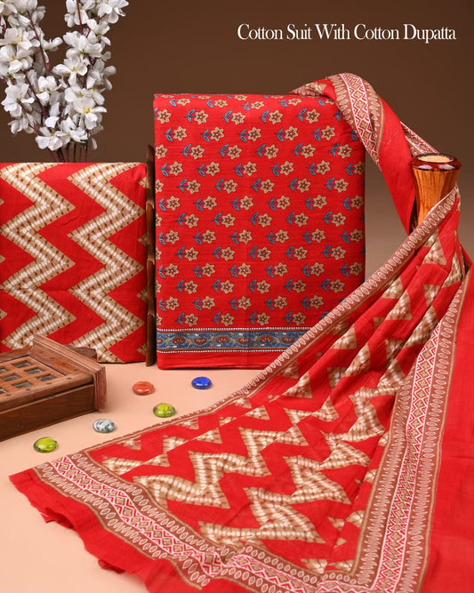 Exclusive Cotton Suit with Cotton Dupatta (BCTCOTCT103)