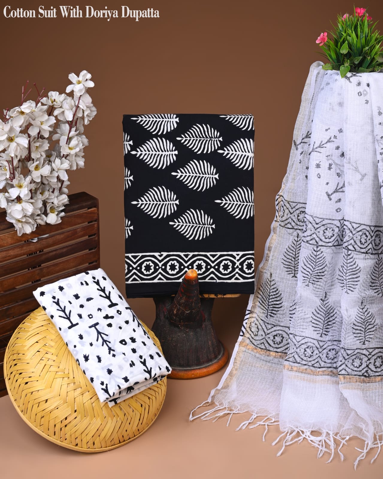 Premium Cotton Suit With Kota Doria Dupatta (BCTCOTKD19)