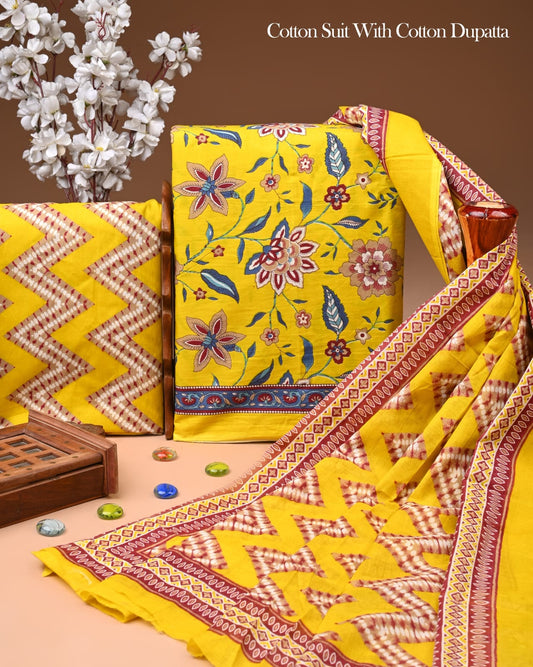 Exclusive Cotton Suit with Cotton Dupatta (BCTCOTCT72)
