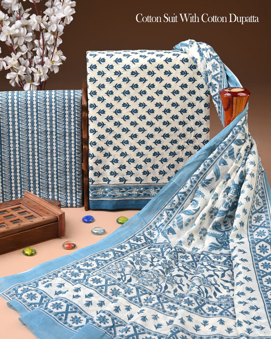 Premium Cotton Suit with Cotton Dupatta (BCTCOTCT03)