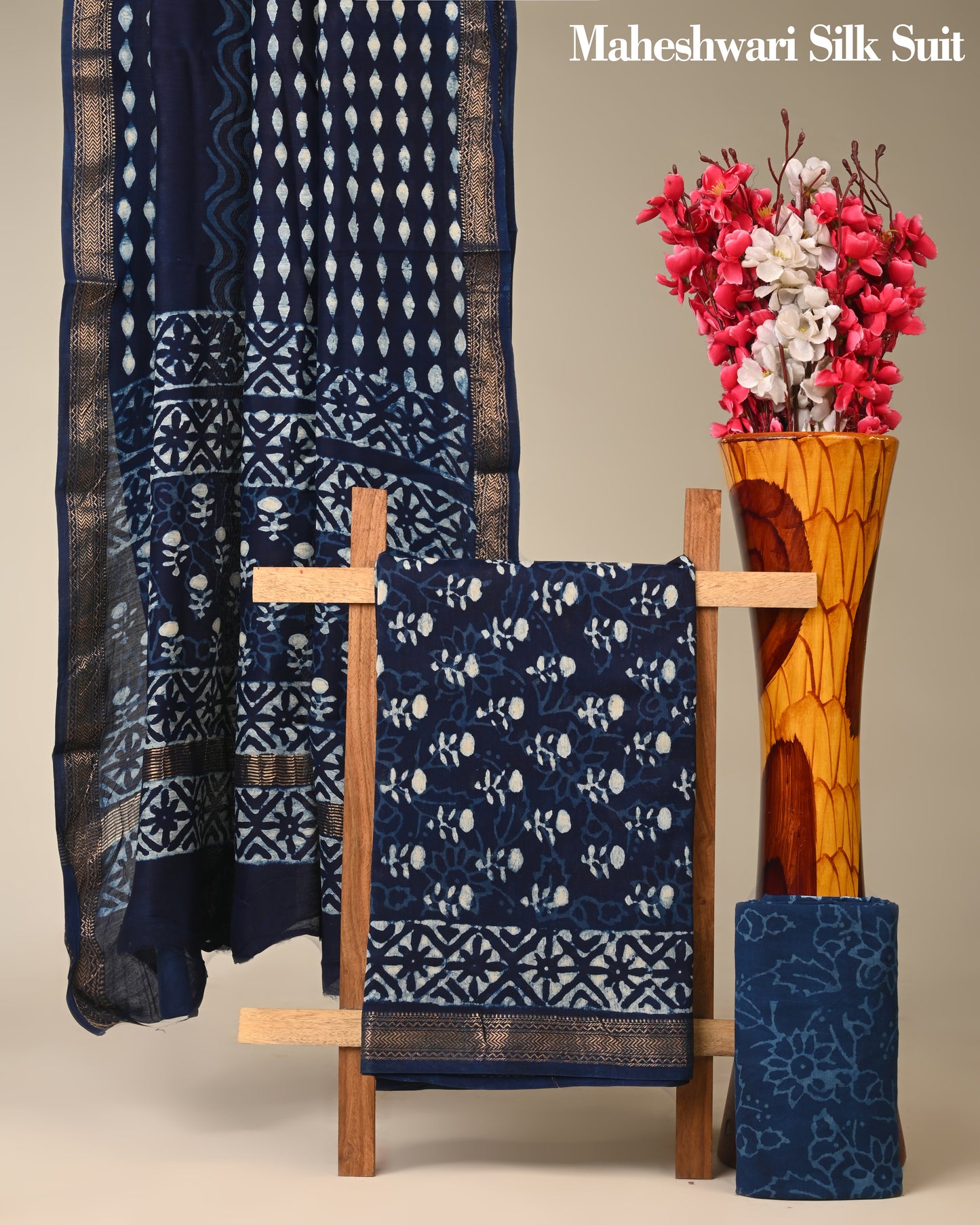 Pure Maheshwari Silk Suit (BCTMSLKSD06)