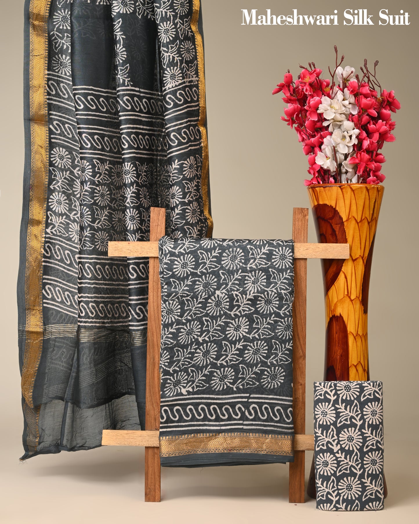 Pure Maheshwari Silk Suit (BCTMSLKSD08)