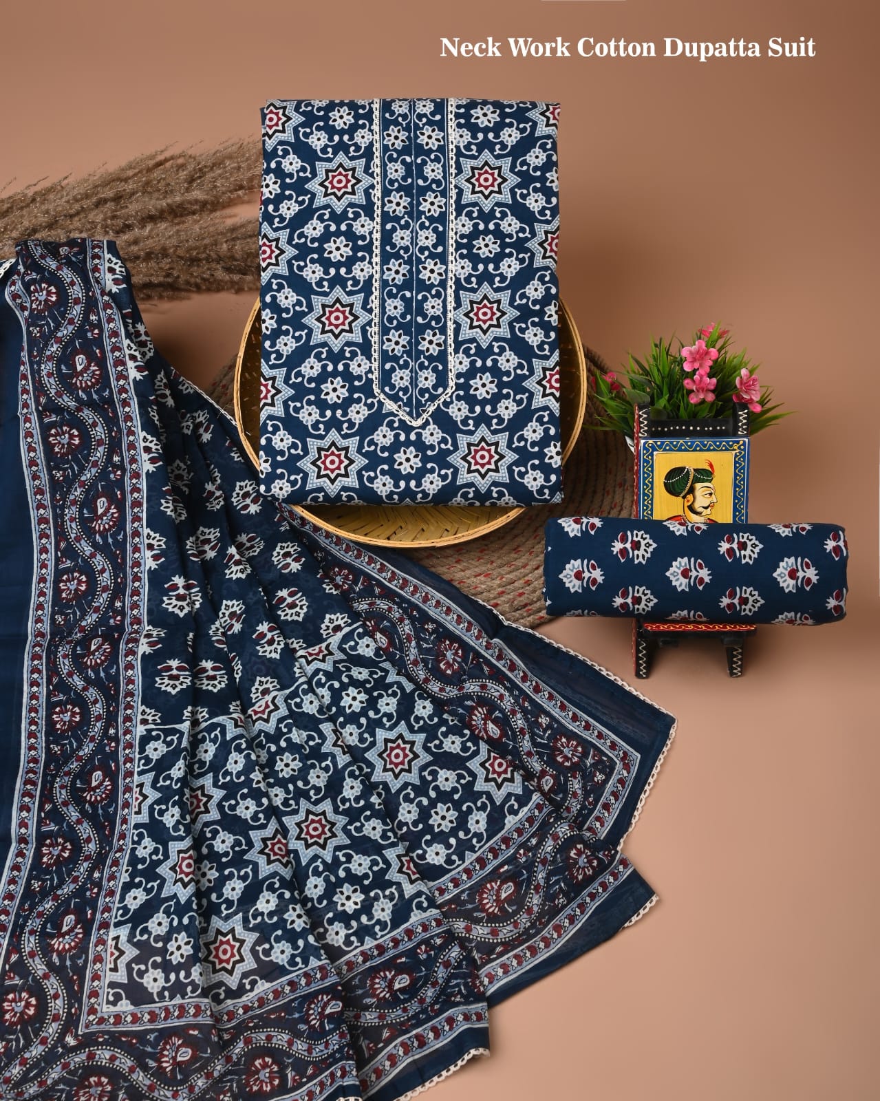 Premium Cotton Suit Gota Patti Work with Cotton Dupatta (BCTCOTCG77)