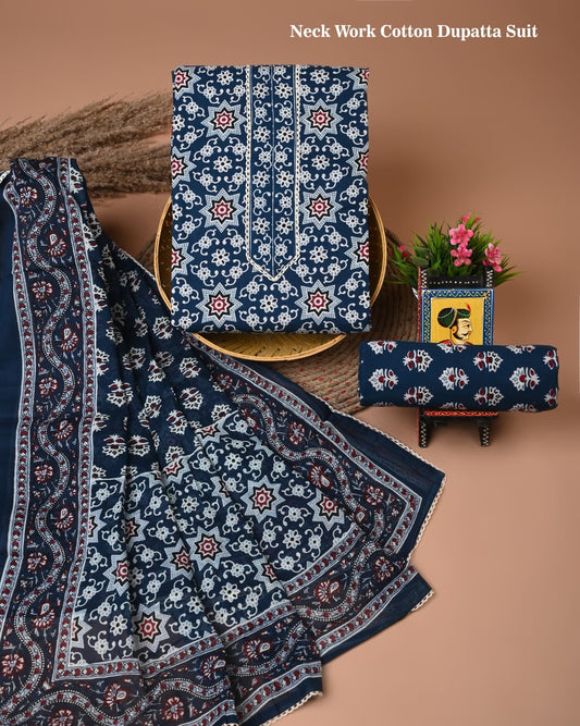 Premium Cotton Suit Gota Patti Work with Cotton Dupatta (BCTCOTCG77)