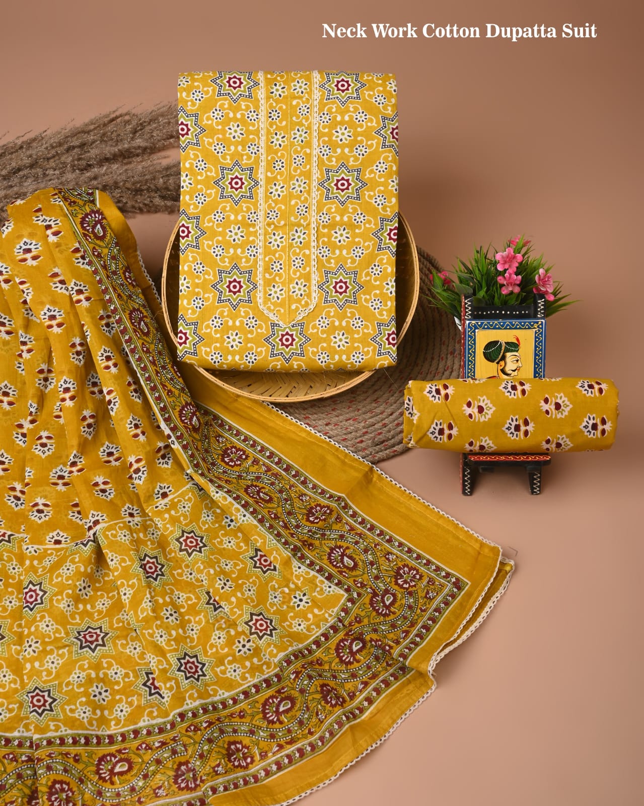 Premium Cotton Suit Gota Patti Work with Cotton Dupatta (BCTCOTCG68)