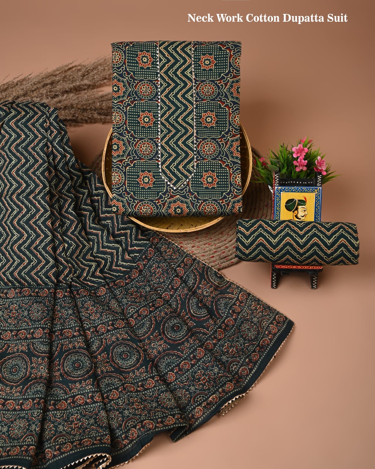 Premium Cotton Suit Gota Patti Work with Cotton Dupatta (BCTCOTCG72)