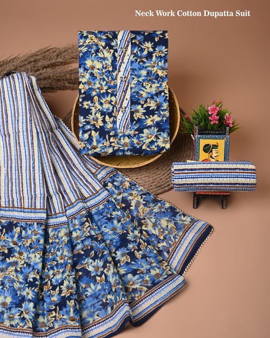 Premium Cotton Suit Gota Patti Work with Cotton Dupatta (BCTCOTCG76)